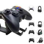 360 Degree Rotation Headset Bracket With Game Handle Organizer(White)