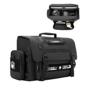 Cwatcun D115 Shoulder Crossbody Water-resistant Leather Film DSLR Camera Bag, Color: Black Small