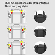 Cwatcun D115 Shoulder Crossbody Water-resistant Leather Film DSLR Camera Bag, Color: Black Large