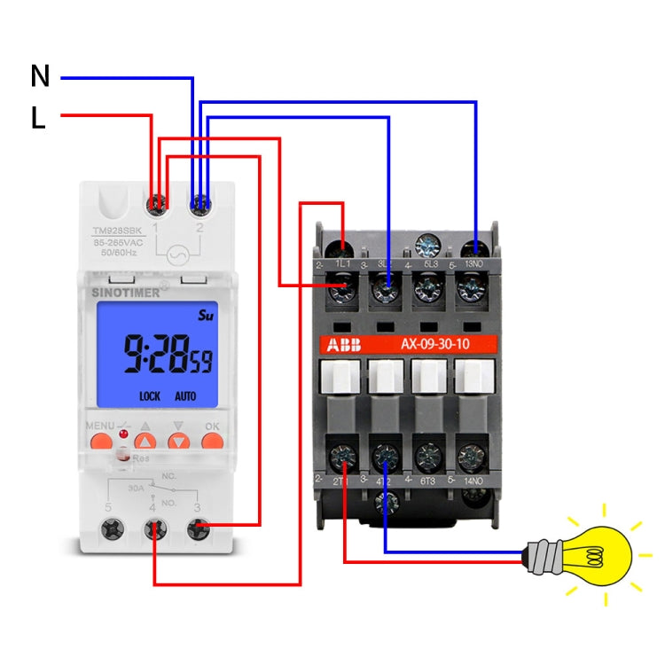 SINOTIMER TM928SBKL 85-265V 30A  1 Second to 168 Hours Programmable Electronic Time Switch - free shipping - PMC TechLife - Order now!