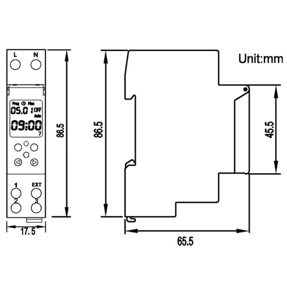 SINOTIMER TM610-2 220V 18mm Width Weekly Programmable Digital Timer Switch