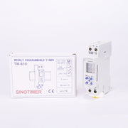 SINOTIMER TM610-2 220V 18mm Width Weekly Programmable Digital Timer Switch