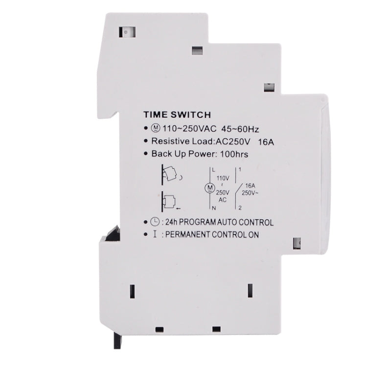 SINOTIMER  TM610C 110-250V 16A Quartz Mechanical Timer 24 Hours Programmable Din Rail Relay - Switch by SINOTIMER | Online Shopping South Africa | PMC TechLife | Buy Now Pay Later Mobicred