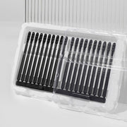 20pcs /box Spiral Sticky Ear Cleaning Cotton Swab Disposable Ear Cleaning Spoon(Black)