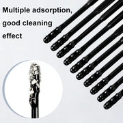 20pcs /box Spiral Sticky Ear Cleaning Cotton Swab Disposable Ear Cleaning Spoon(Black)