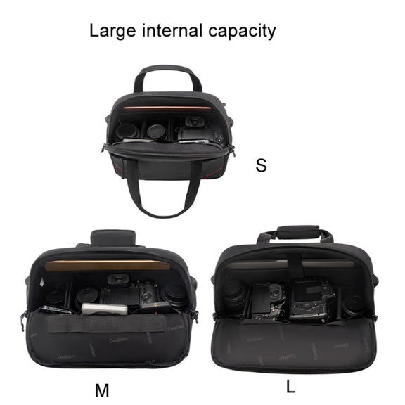 Cwatcun D109 Portable Casual Water-resistant Multi-Function Camera Storage Photography Bag, Color: Small Black