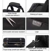 Cwatcun D109 Portable Casual Water-resistant Multi-Function Camera Storage Photography Bag, Color: Small Black