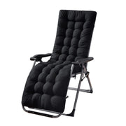 170x53x8cm Thickened Slip-on Home Recliner Cushion Garden Rocking Chair Cushion(Black)