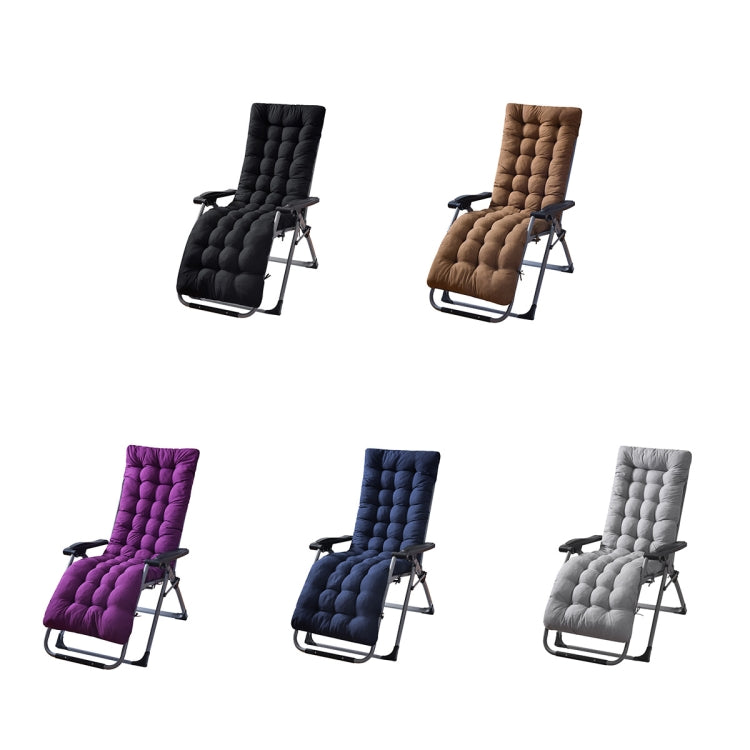 170x53x8cm Thickened Slip-on Home Recliner Cushion Garden Rocking Chair Cushion(Coffee)