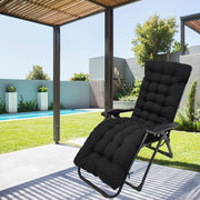 170x53x8cm Thickened Slip-on Home Recliner Cushion Garden Rocking Chair Cushion(Grey)