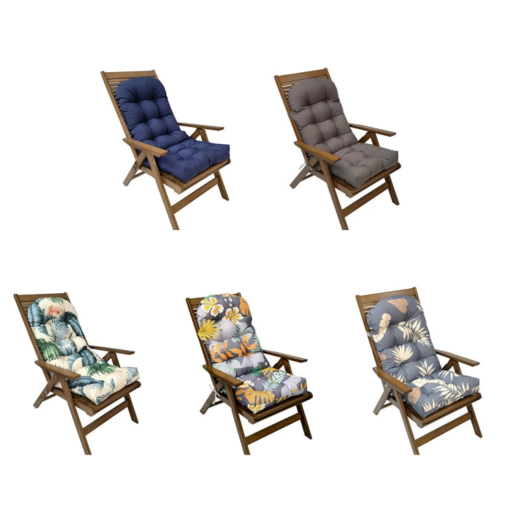 110x50cm Dome Water-resistant Sun-proof Garden Folding High Back Chair Cushions, Color: Dark Gray