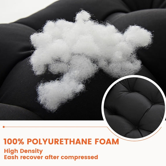 110x50cm Dome Water-resistant Sun-proof Garden Folding High Back Chair Cushions, Color: Dark Gray