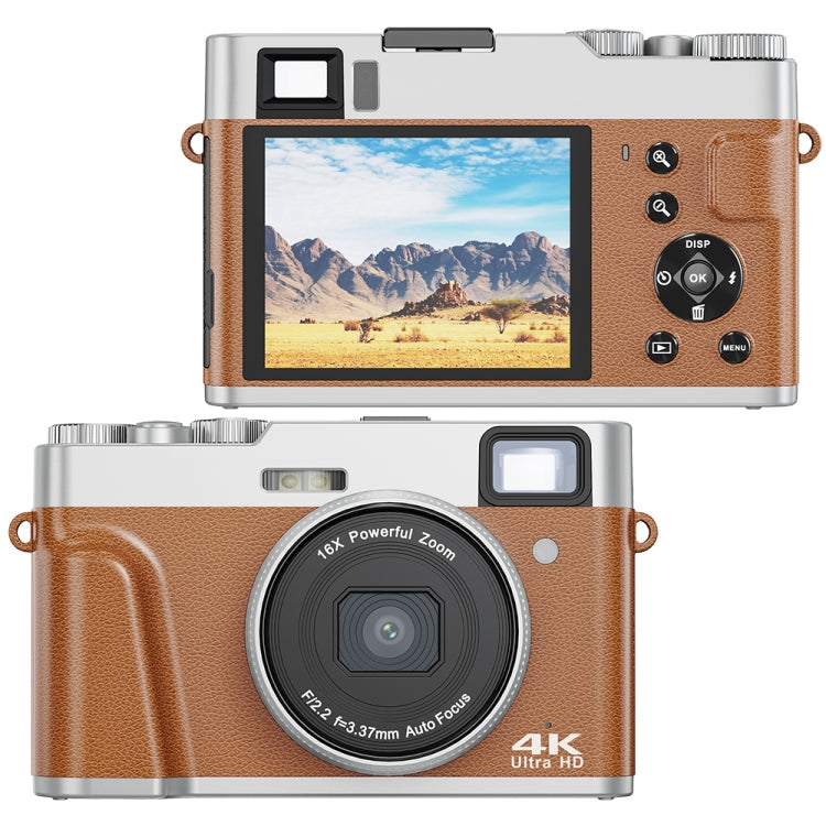 DC202L 2.8-Inch 4K HD 16X Zoom Photography Digital Camera Home SLR Camera, Color: Brown US Plug - Children Cameras by PMC TechLife | Online Shopping South Africa | PMC TechLife | Buy Now Pay Later Mobicred