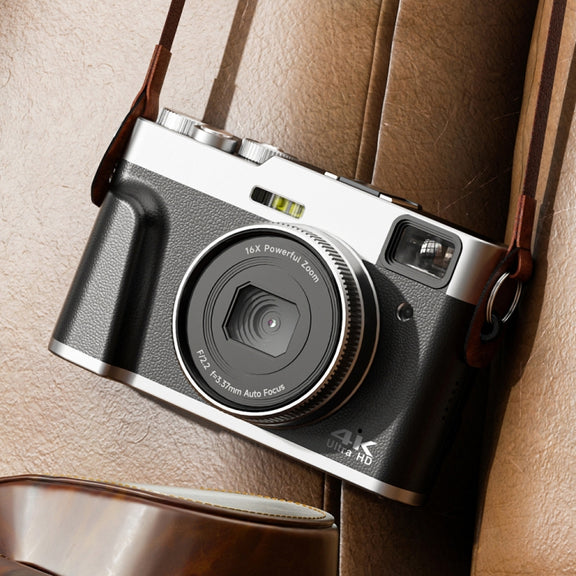 DC202L 2.8-Inch 4K HD 16X Zoom Photography Digital Camera Home SLR Camera, Color: Black US Plug