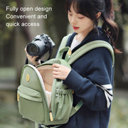 Cwatcun D125 Small Shoulder Camera Bag Casual Commuter DSLR Backpack(White)