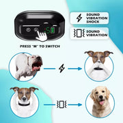 Anti-False Triggering Dog Bark Collar Water-resistant Bark Stopper with 5 Adjustable Sensitivity(Black)