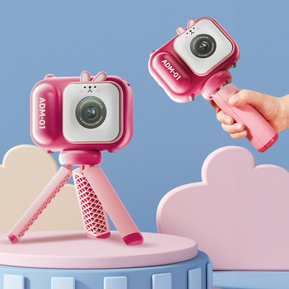2.4 Inch IPS Screen 48MP Dual Lens Kids Digital Camera Mini Video Camera With 64G TF Card Blue Fox