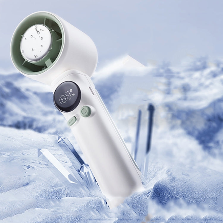 Turbo Handheld Small Fan Outdoor 100-speed Cooling Fan Built-in 4000 mAh Battery(Light Purple)