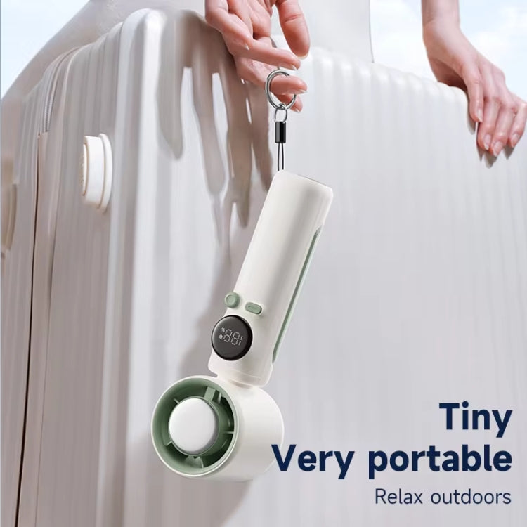 Turbo Handheld Small Fan Outdoor 100-speed Cooling Fan Built-in 4000 mAh Battery(Light Purple)