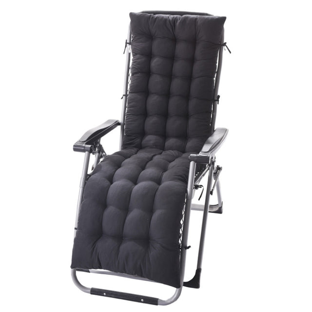 125x48x8cm Thickened Soft Home Recliner Cushions Garden Rocking Chair Cushions(Black)