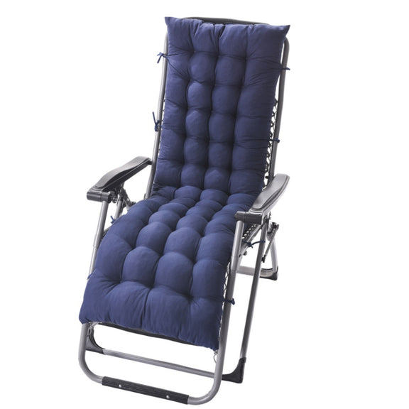 175x48x8cm Thickened Soft Home Recliner Cushions Garden Rocking Chair Cushions(Navy Blue)