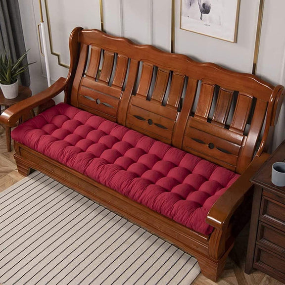 125x48x8cm Thickened Soft Home Recliner Cushions Garden Rocking Chair Cushions(Light Coffee)