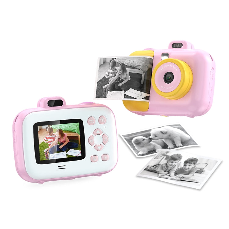 2.4-Inch Smart Digital Kids Thermal Printing Camera With Printing Paper, Color: 503AF Pink Focus