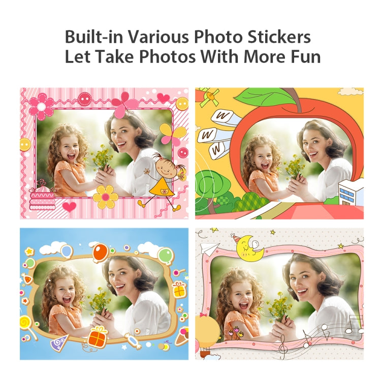 2.4-Inch Smart Digital Kids Thermal Printing Camera With Printing Paper, Color: 503AF Blue Focus