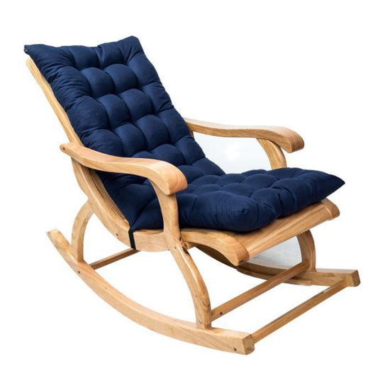 120x50x8cm Home Soft Lounger Cushion Garden Fabric Backrest Rattan Chair Cushion(Navy Blue) - free shipping - PMC Jewellery - Order now!