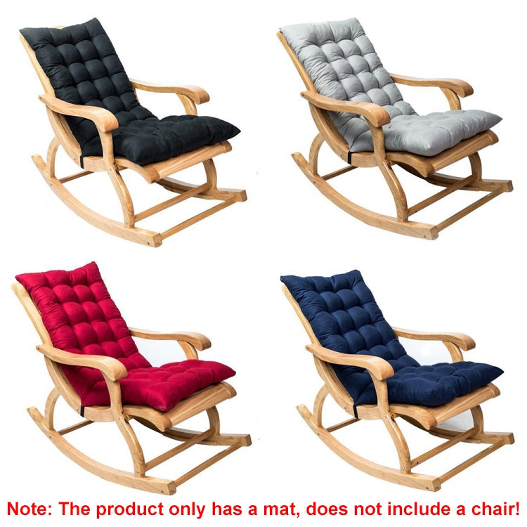 120x50x8cm Home Soft Lounger Cushion Garden Fabric Backrest Rattan Chair Cushion(Black)