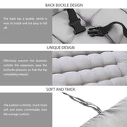 120x50x8cm Home Soft Lounger Cushion Garden Fabric Backrest Rattan Chair Cushion(Grey)