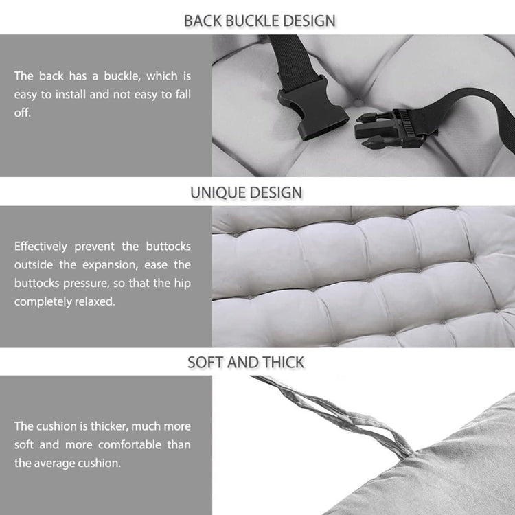 120x50x8cm Home Soft Lounger Cushion Garden Fabric Backrest Rattan Chair Cushion(Grey)