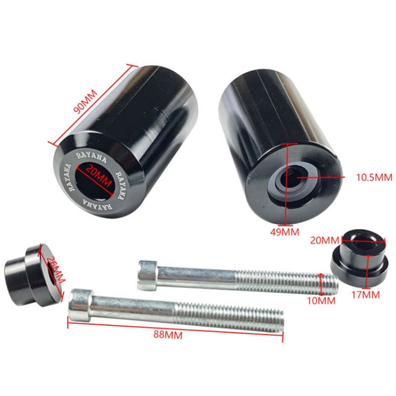 For Kawasaki Z1000 Motorcycle Aluminum Alloy Body Anti-Fall Bar(Black)