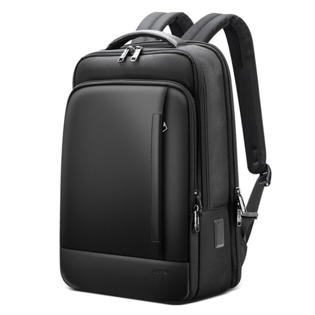 Bopai 61-51011 Large-Capacity Water-resistant Business Laptop Backpack With USB+Type-C Port(Black)