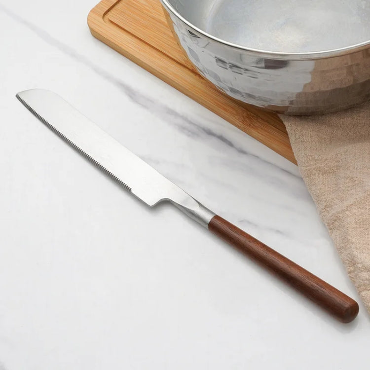 304 Stainless Steel Walnut Handle Cooking Tools Home Restaurant Kitchen Gadgets, Style: Cake Knife - free shipping - PMC Jewellery - Order now!