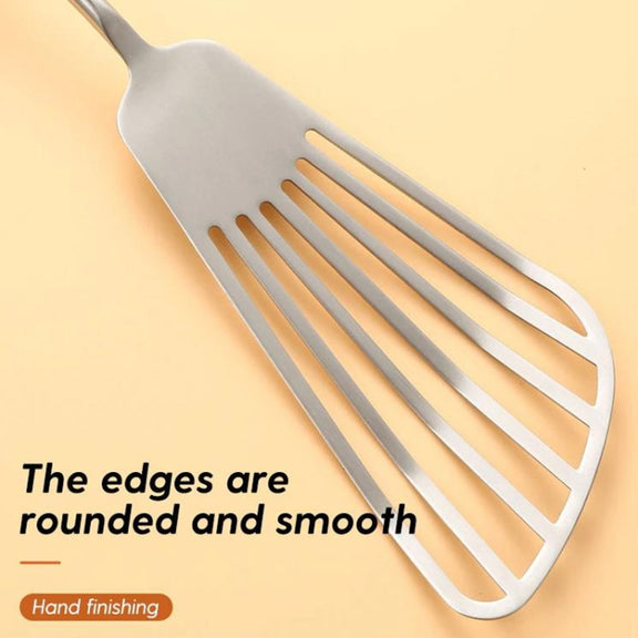 304 Stainless Steel Walnut Handle Cooking Tools Home Restaurant Kitchen Gadgets, Style: Frying Spatula