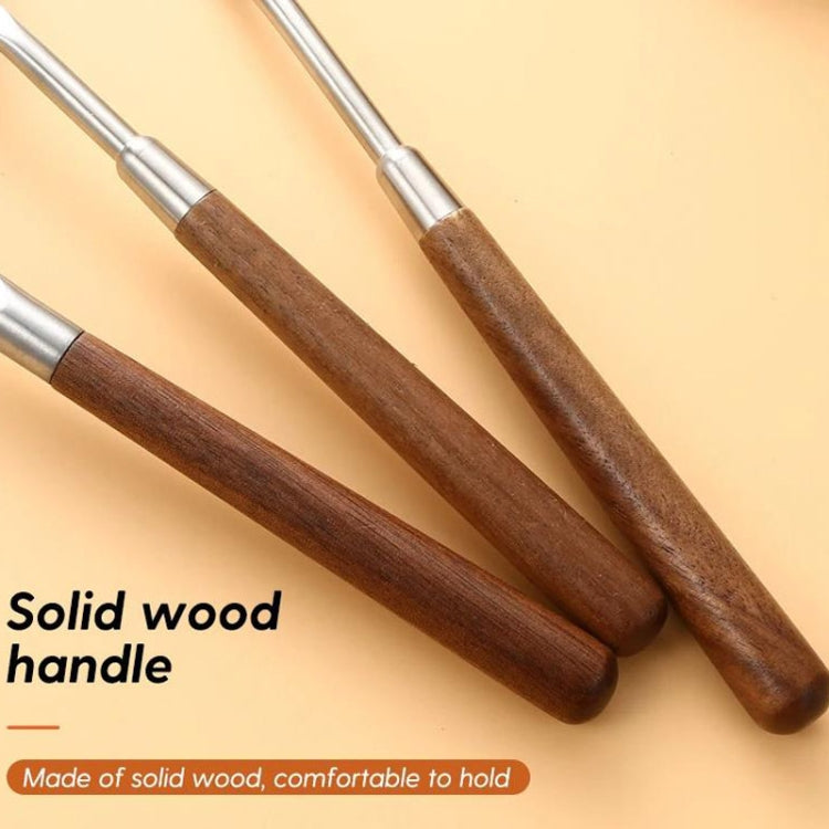 304 Stainless Steel Walnut Handle Cooking Tools Home Restaurant Kitchen Gadgets, Style: Cake Knife