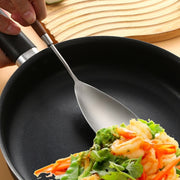 304 Stainless Steel Walnut Handle Cooking Tools Home Restaurant Kitchen Gadgets, Style: Rice Spoon