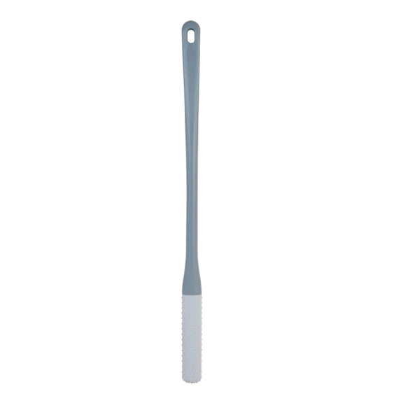 Foot Washing Brush Dry and Wet Toe Cleaning and Anti-Itch Brush, Style: Short Bristle(Lake Blue Gray)