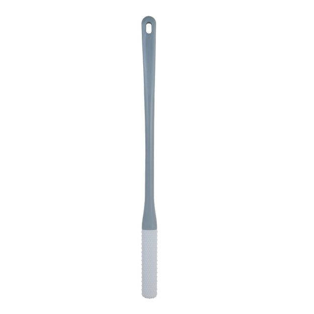 Foot Washing Brush Dry and Wet Toe Cleaning and Anti-Itch Brush, Style: Short Bristle(Lake Blue Gray)