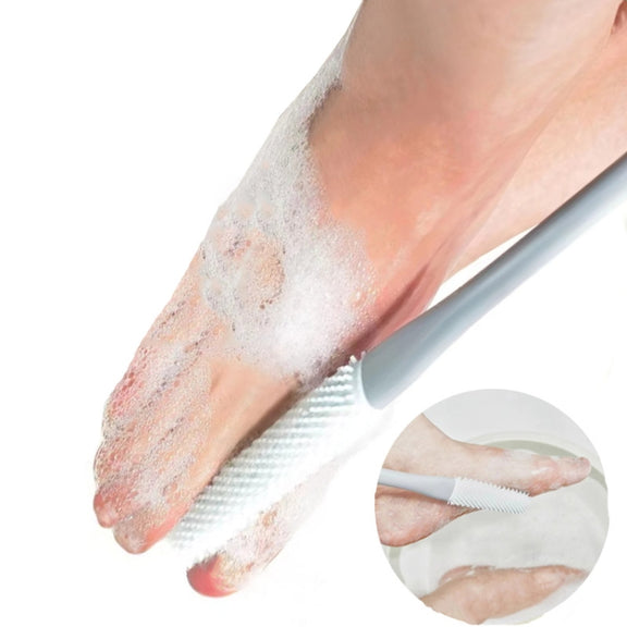 Foot Washing Brush Dry and Wet Toe Cleaning and Anti-Itch Brush, Style: Short Bristle(Pink)