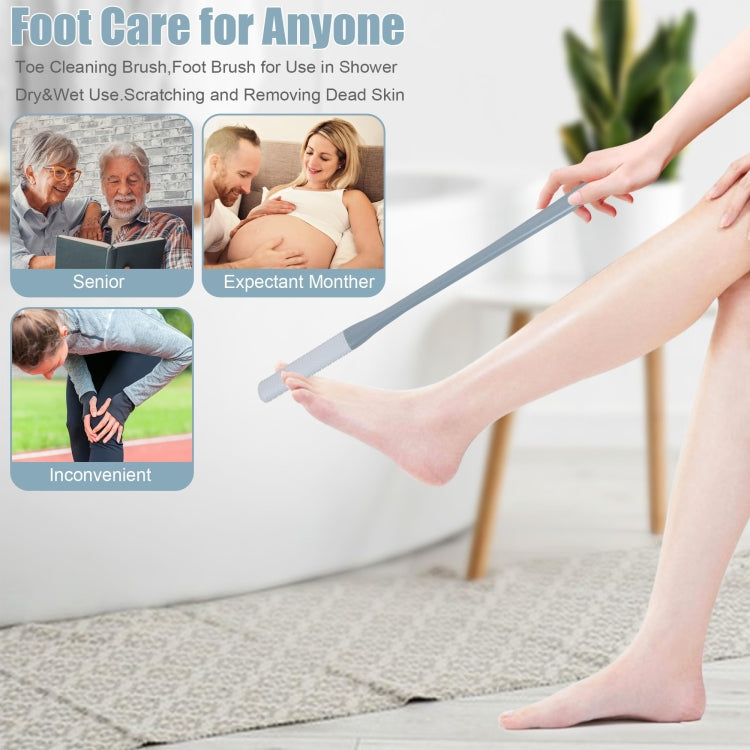 Foot Washing Brush Dry and Wet Toe Cleaning and Anti-Itch Brush, Style: Short Bristle(Lake Blue Gray) - Bath Brushes & Sponges by PMc TechLife | Online Shopping South Africa | PMc TechLife | Buy Now Pay Later Mobicred