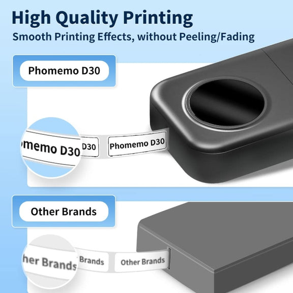 Phomemo D30 Thermal Label Printer Portable Bluetooth Mini Label Maker Machine With 1 Roll Paper Gray