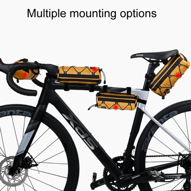 ESLNF Outdoor Large Capacity Bicycle Bag Mountain Bike Cycling Waterproof Satchel(Brown) - free shipping - PMC Jewellery - Order now!