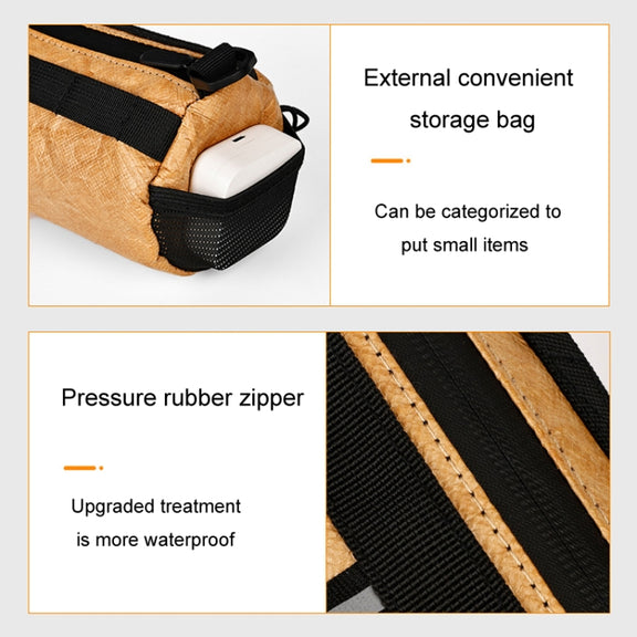 ESLNF Outdoor Large Capacity Bicycle Bag Mountain Bike Cycling Water-resistant Satchel(Brown)