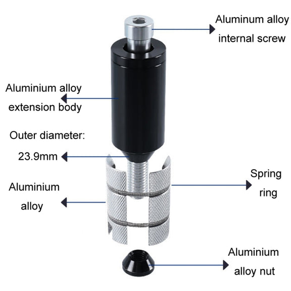 Bicycle Hidden Handlebar Lifter Mountain Bike Handlebar Riser Fork Tap, Style: Short