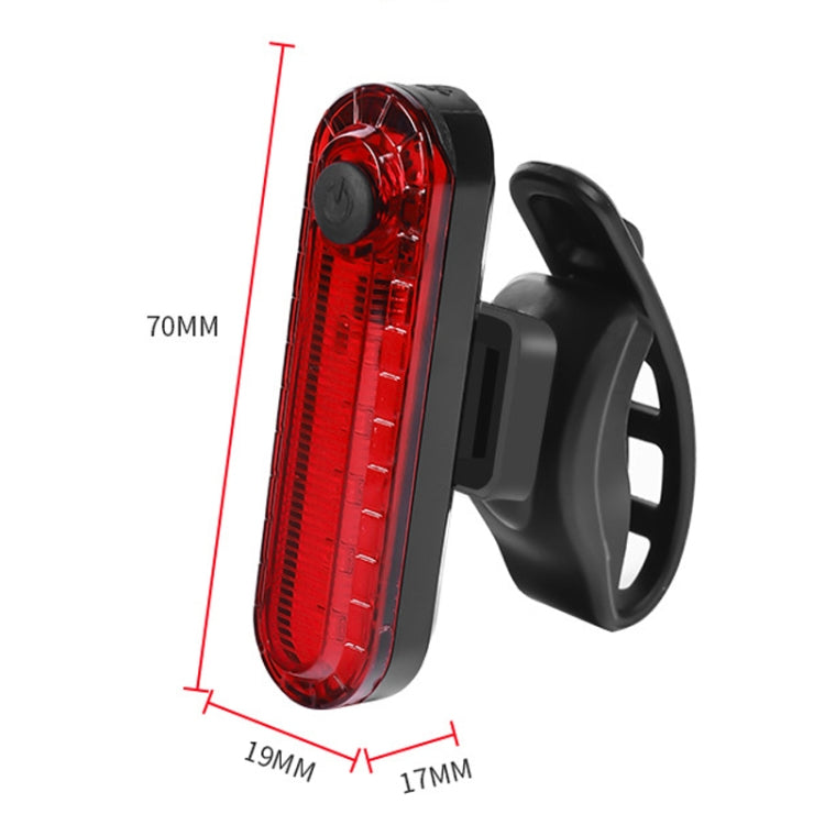 Mountain Bike Night Riding Warning Lamp Bicycle USB Charging Tail Light(White) - Taillights by PMC TechLife | Online Shopping South Africa | PMC TechLife | Buy Now Pay Later Mobicred
