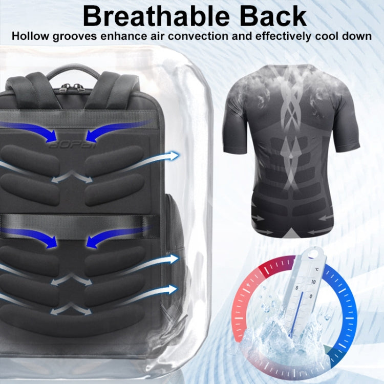 Bopai 61-120511 arge-capacity Travel Business Laptop Backpack With USB+Type-C Port(Black) - free shipping - PMC Jewellery - Order now!