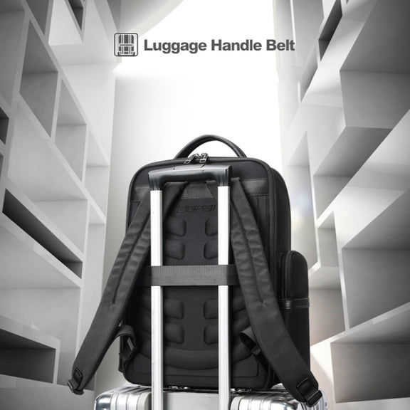 Bopai 61-120511 arge-capacity Travel Business Laptop Backpack With USB+Type-C Port(Black)