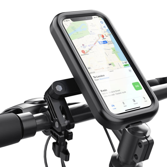Water-resistant Motorcycle Bicycle Cell Phone Holder 360 Rotating Riding Navigation Holder, Model: Handlebar